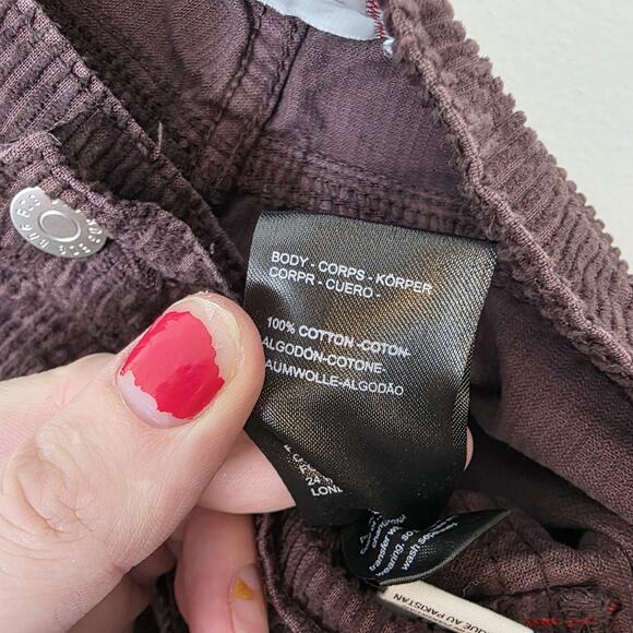 BDG Dark Brown Corduroy Grunge School Trendy High Rise Wide Leg‎ Pants Size 26 - Picture 7 of 9